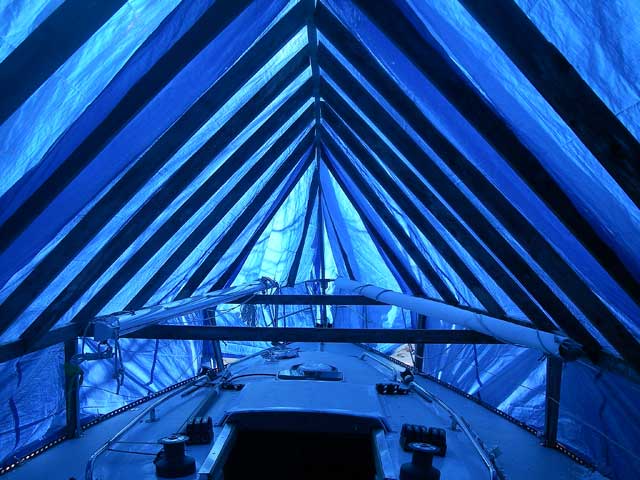 Inside the Boat Tent