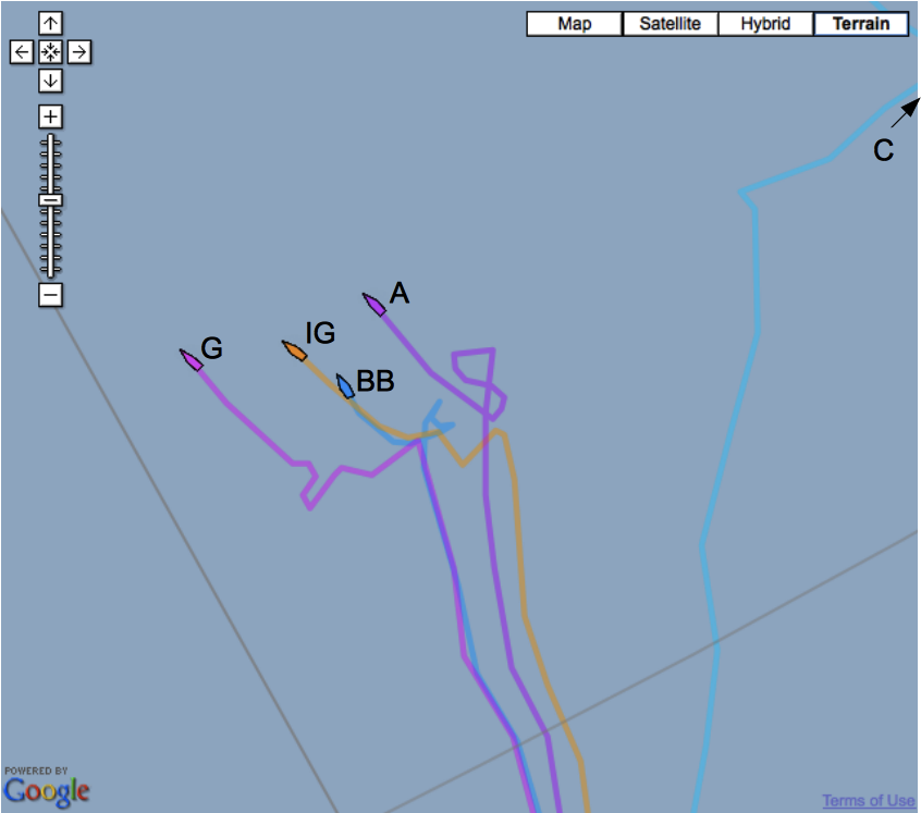 iBoat Tracks for Class 3