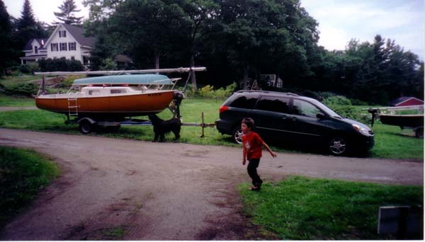 Two boats on a trailer