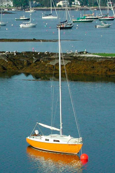 <i>Quasar</i> on her mooring